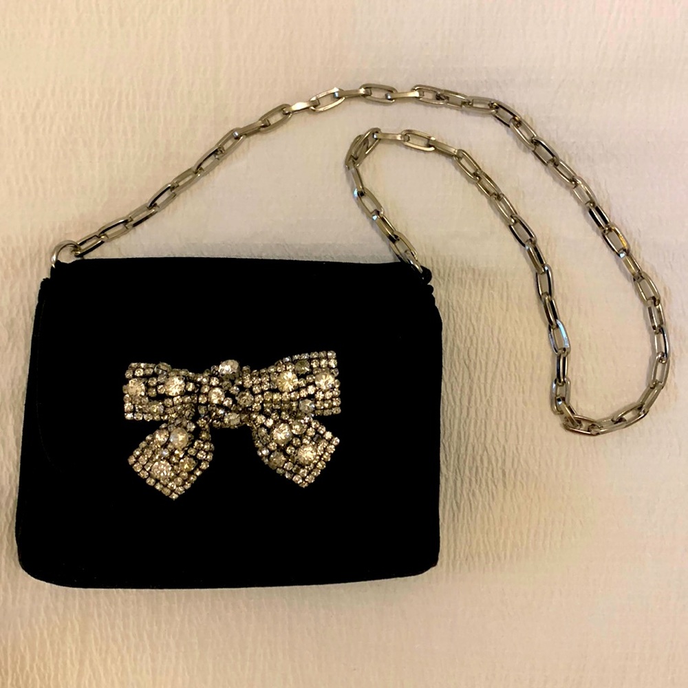 Rhinestone Bow Evening Bag White House Black Market